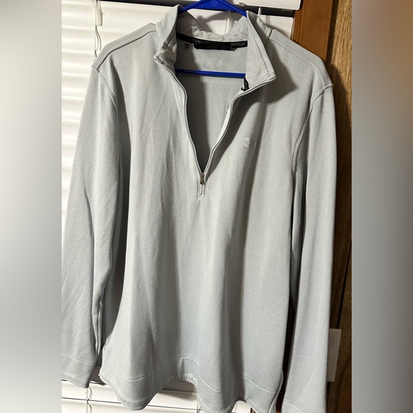 Under Armour Light Gray Quarter-Zip Pullover - Picture 2 of 2